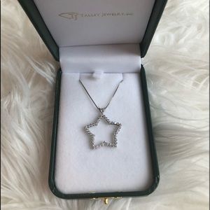 Diamond star necklace